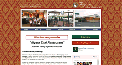 Desktop Screenshot of aiyarathairestaurant.com
